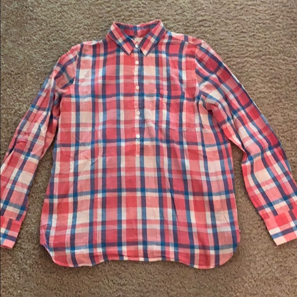 Barely worn, J.Crew tunic style button down, Sz XS